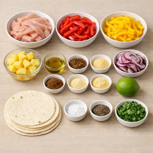 Ingredients for Tropical Fusion Fajitas
