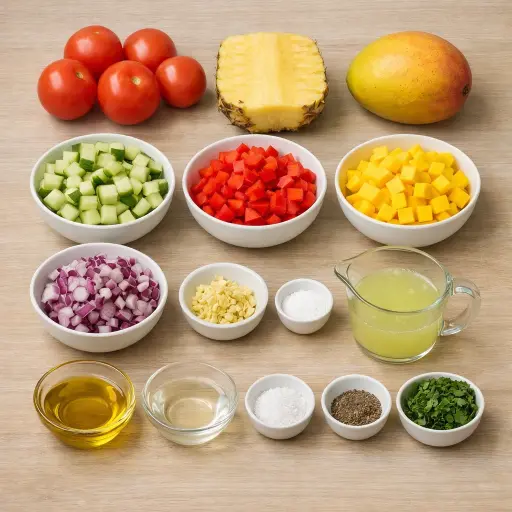Ingredients for Tropical Gazpacho Delight