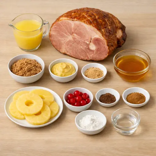 Ingredients for Tropical Honey Pineapple Ham