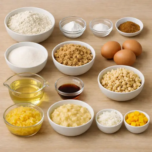 Ingredients for Tropical Hummingbird Cake