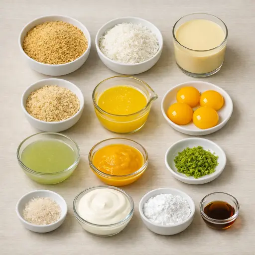 Ingredients for Tropical Key Lime Pie
