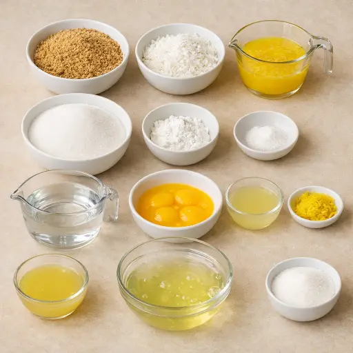 Ingredients for Tropical Lemon Meringue Pie