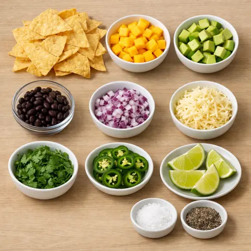 Ingredients for Tropical Mango Avocado Nachos