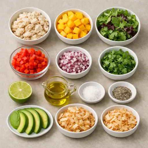 Ingredients for Tropical Mango Crab Salad