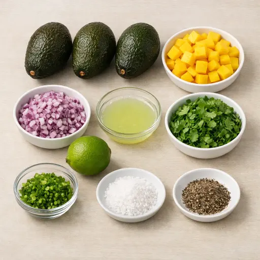 Ingredients for Tropical Mango Guacamole