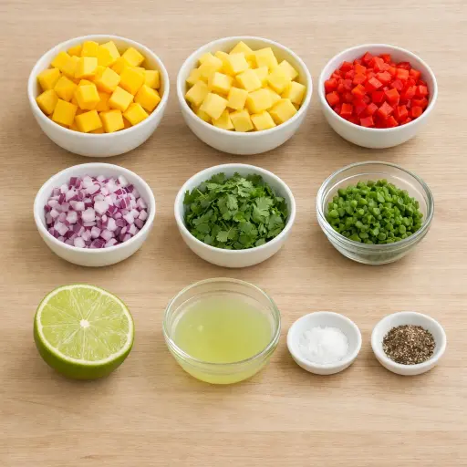 Ingredients for Tropical Mango Pineapple Salsa