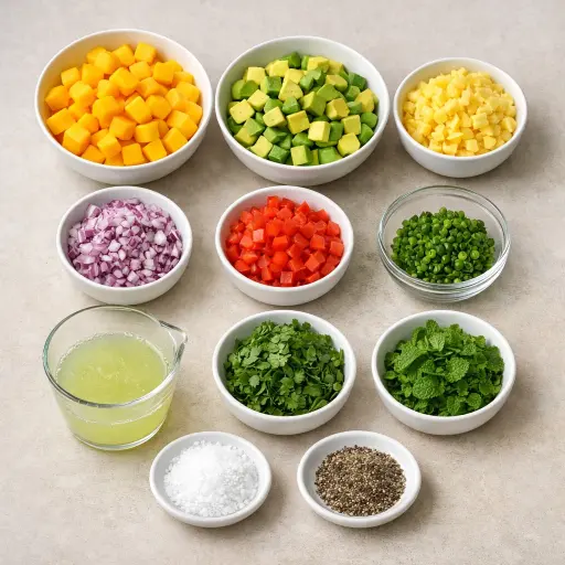 Ingredients for Tropical Mango Salsa Delight