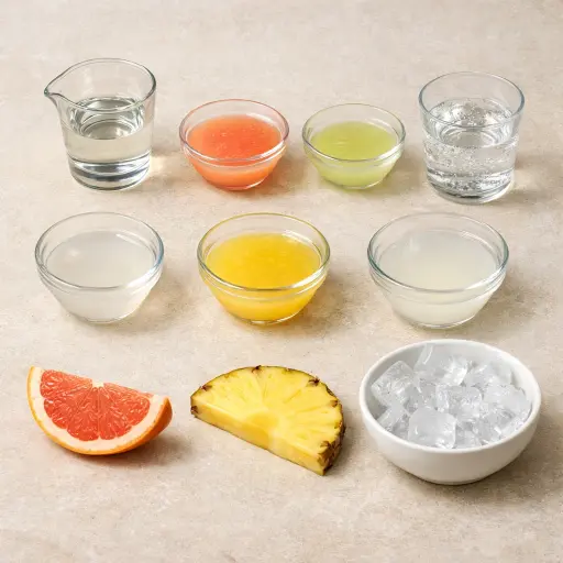 Ingredients for Tropical Paloma Refresco