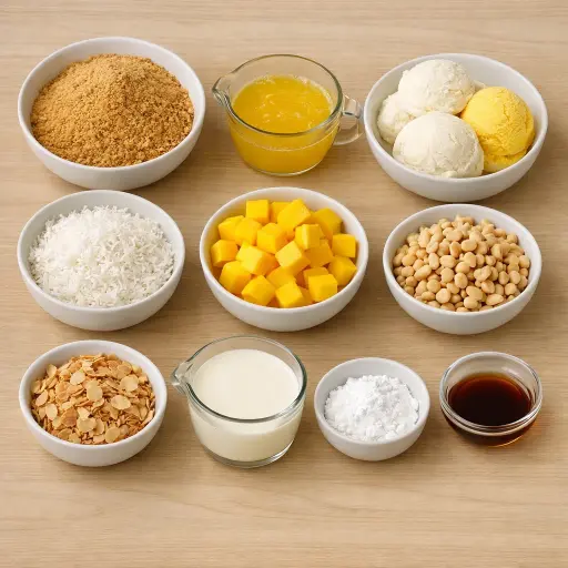 Ingredients for Tropical Paradise Ice Cream Cake