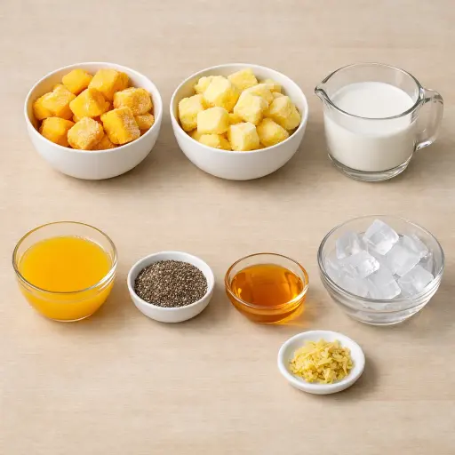 Ingredients for Tropical Paradise Smoothie