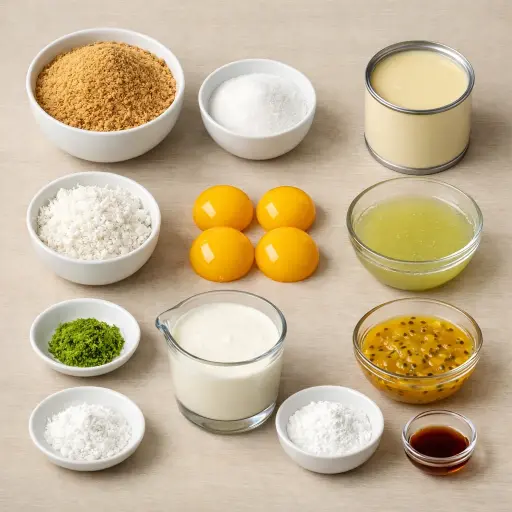 Ingredients for Tropical Passion Key Lime Pie