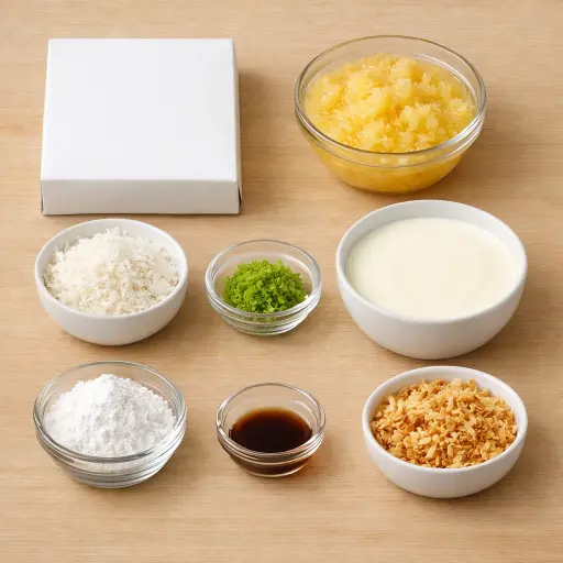 Ingredients for Tropical Pineapple Angel Cake