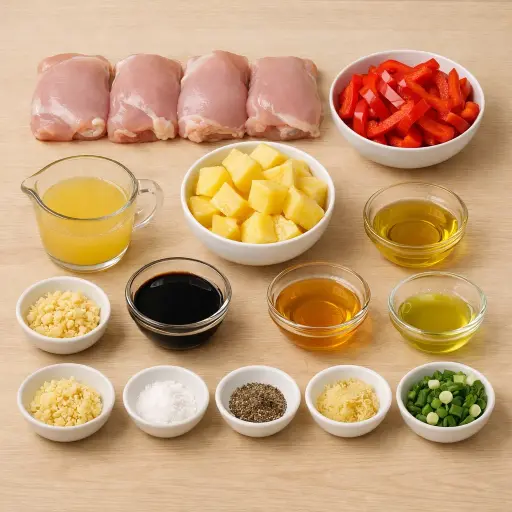 Ingredients for Tropical Pineapple Chicken