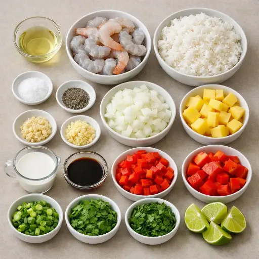 Ingredients for Tropical Pineapple Fried Rice