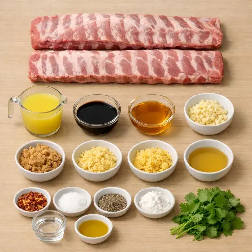 Ingredients for Tropical Pineapple Glazed Baby Back Ribs