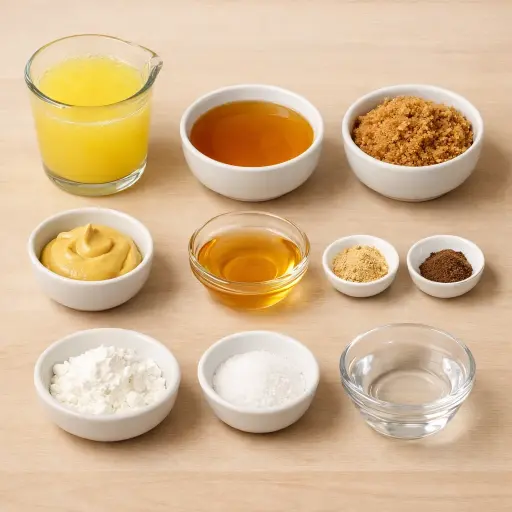 Ingredients for Tropical Pineapple-Honey Glaze for Ham