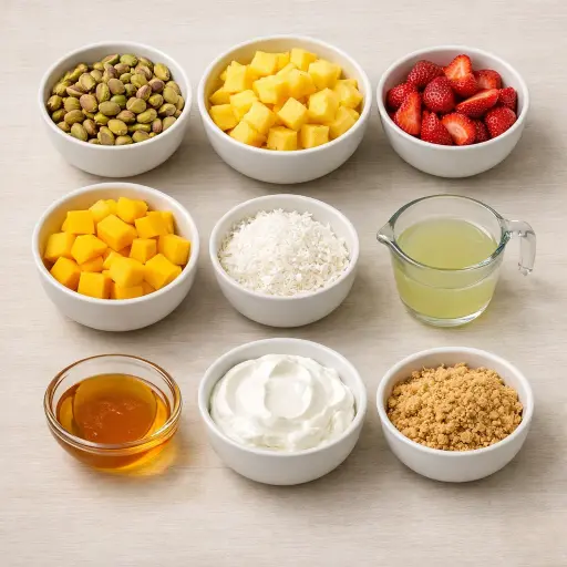 Ingredients for Tropical Pistachio Fruit Salad