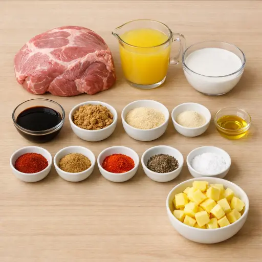 Ingredients for Tropical Pulled Pork