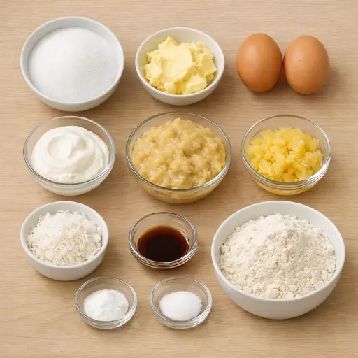 Ingredients for Tropical Sour Cream Banana Bread