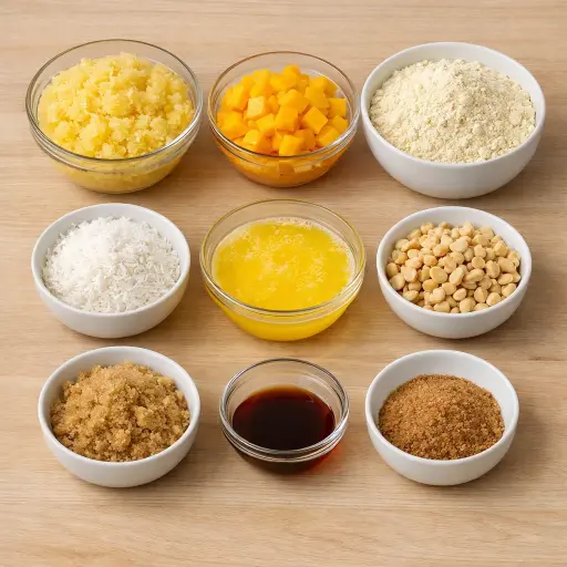 Ingredients for Tropical Sunrise Dump Cake