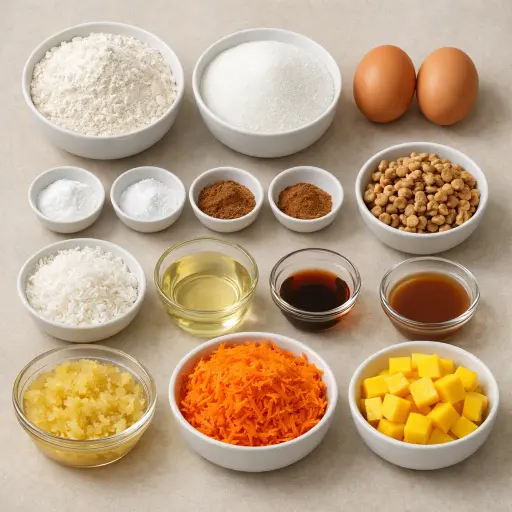 Ingredients for Tropical Sunrise Muffins