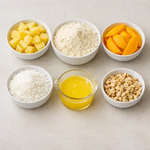 Ingredients for Tropical Sunset Dump Cake