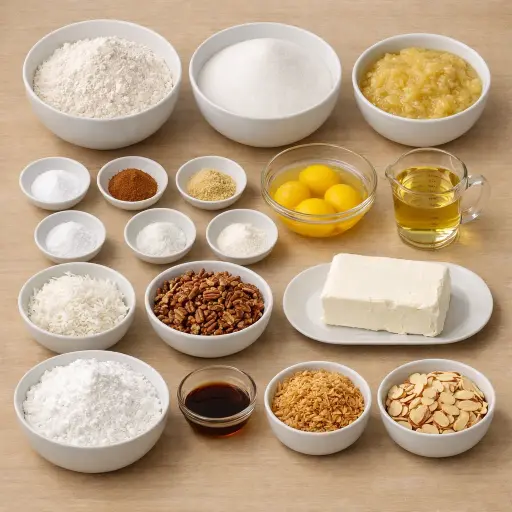 Ingredients for Tropical Sunset Hummingbird Cake