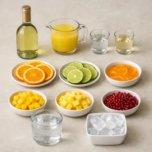 Ingredients for Tropical Sunset Sangria