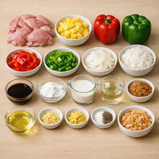Ingredients for Tropical Sweet and Sour Chicken