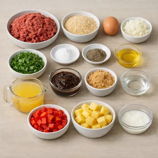 Ingredients for Tropical Sweet and Sour Meatballs