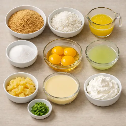 Ingredients for Tropical Twist Key Lime Pie