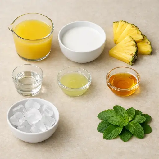 Ingredients for Tropical Twist Pina Colada