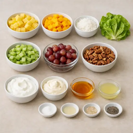 Ingredients for Tropical Waldorf Salad