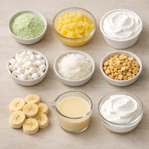 Ingredients for Tropical Watergate Salad