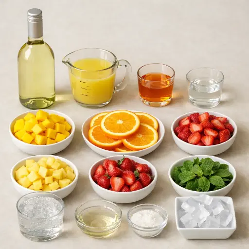 Ingredients for Tropical White Sangria