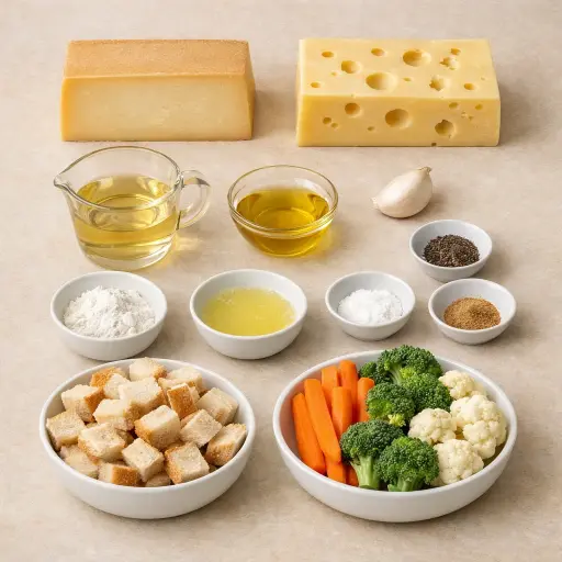 Ingredients for Truffle Cheese Fondue