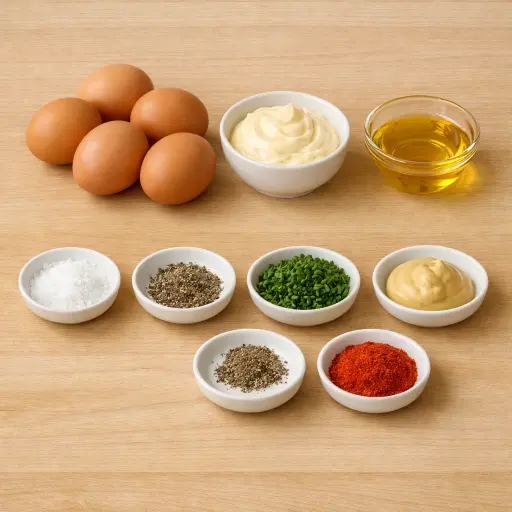 Ingredients for Truffle Deviled Eggs