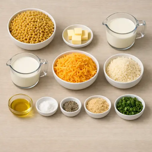 Ingredients for Truffle Gouda Mac and Cheese