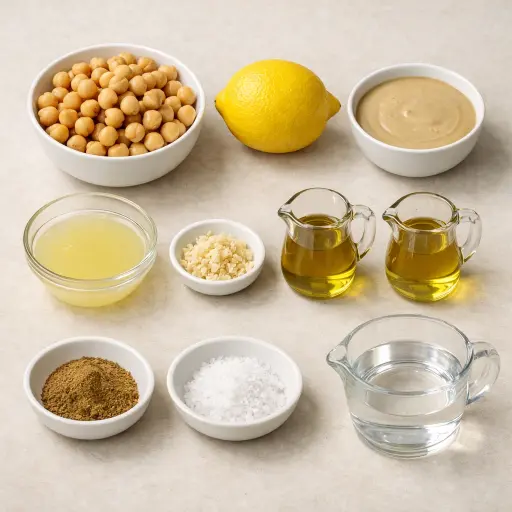 Ingredients for Truffle-Infused Hummus