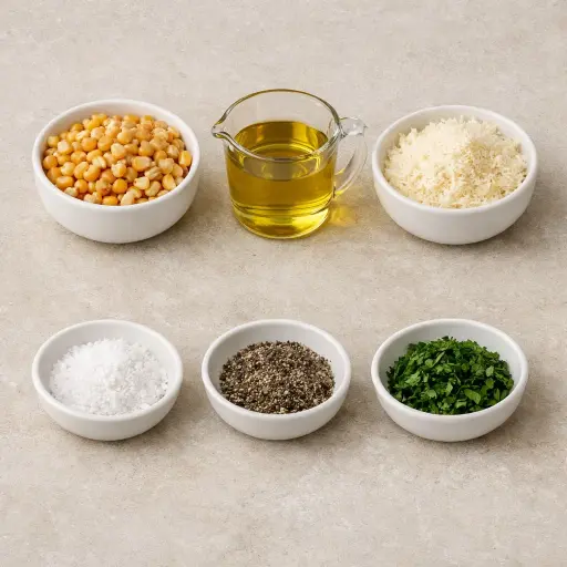 Ingredients for Truffle Parmesan Popcorn