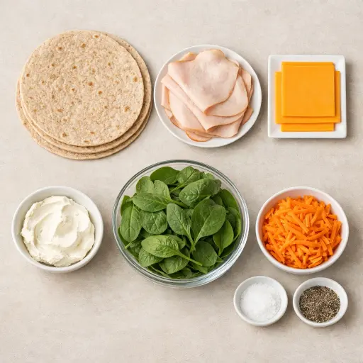 Ingredients for Turkey and Cheese Pinwheels