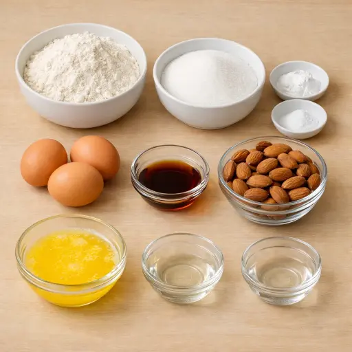 Ingredients for Tuscan Almond Biscuits