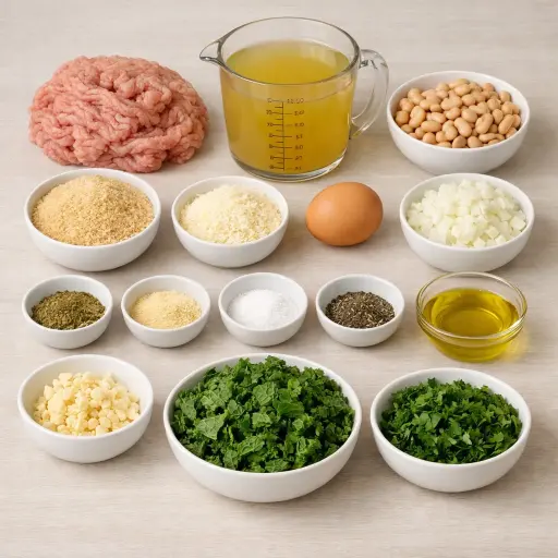Ingredients for Tuscan Harvest Wedding Soup