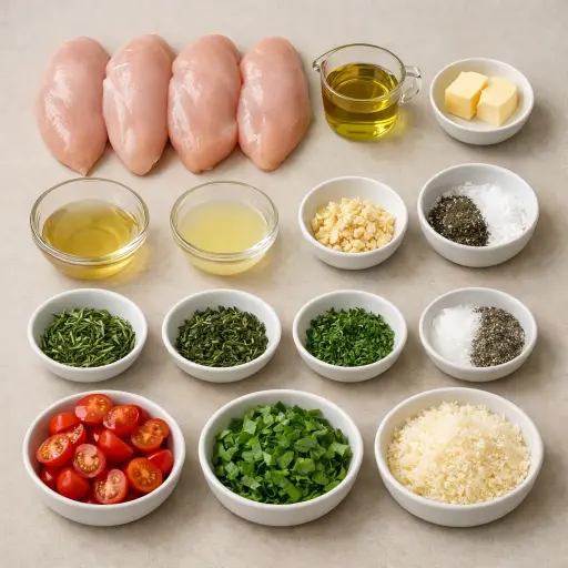 Ingredients for Tuscan Herb Chicken