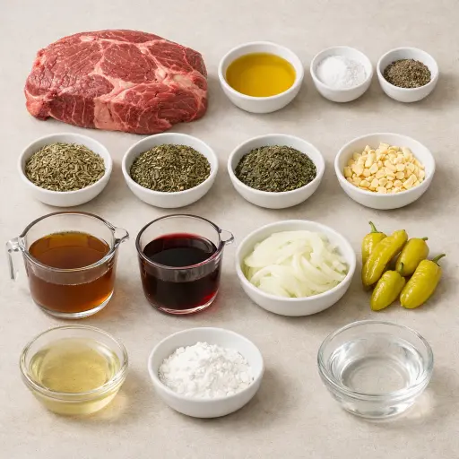 Ingredients for Tuscan Herb-Crusted Italian Beef