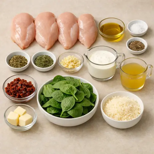 Ingredients for Tuscan Herb-Infused Chicken