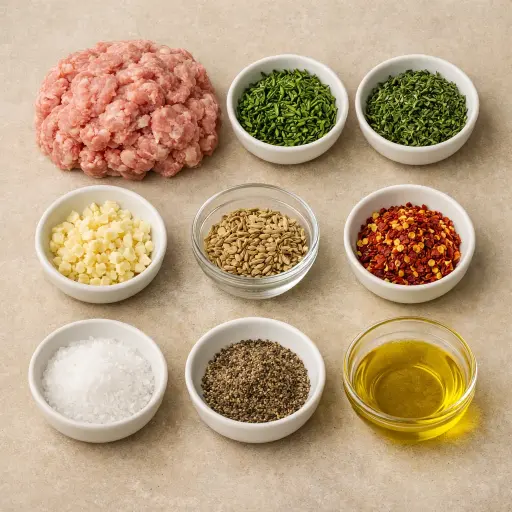 Ingredients for Tuscan Herb Sausage Delight