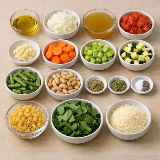 Ingredients for Tuscan Minestrone