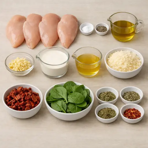 Ingredients for Tuscan-Style Herb Chicken