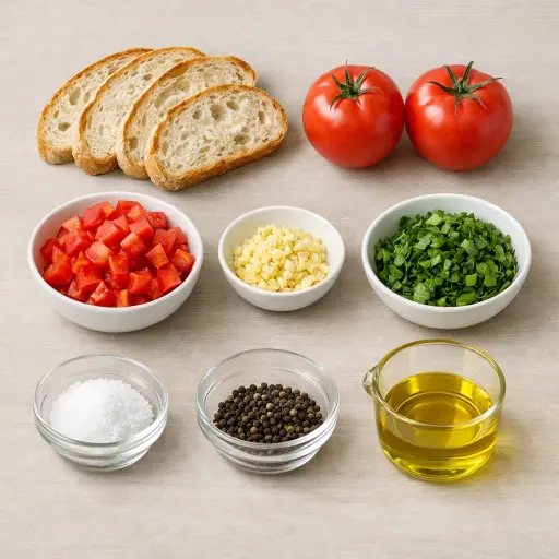 Ingredients for Tuscan Tomato Toast